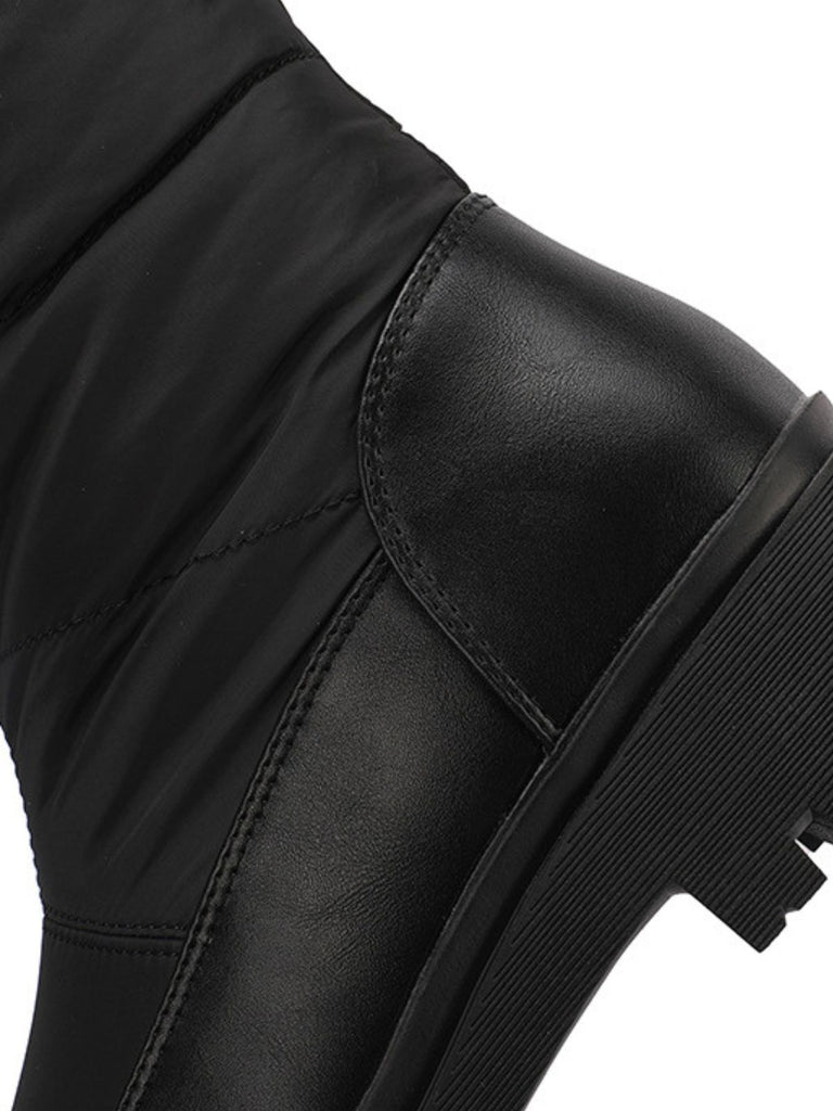 Faux Fur Knee High Snow Down Fabric Boots