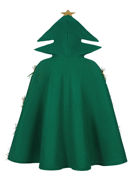 Christmas Trees Cape Hooded Cloak Shawls Women's Cosplay Costume Adults Christmas Christmas Eve Party & Evening Cloak