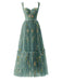 1930s Floral Mesh Boned Lace-Up Dress