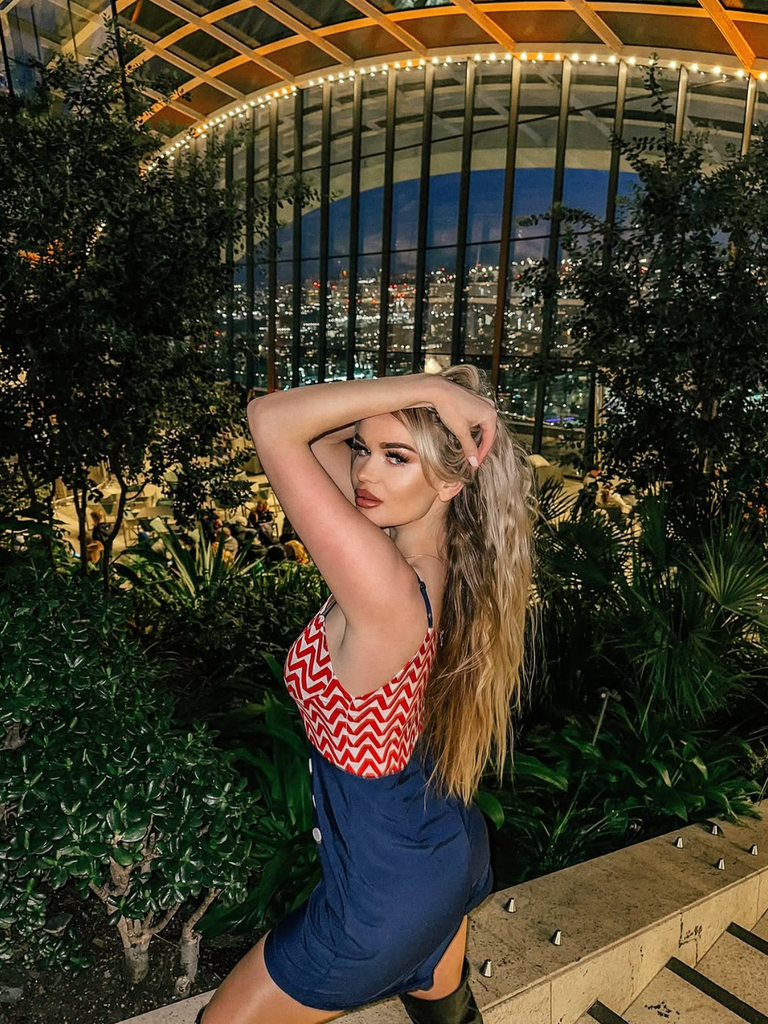 Red & Blue 1950s Chevron Stripe Strap Romper