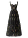 1930s Floral Mesh Boned Lace-Up Dress