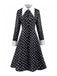 Black 1940s Wednesday Addams Style Dress