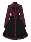1950s Gothic Victorian Ruffled Bow Dress