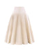 Beige 1970s Bow Tie Satin Skirt