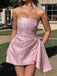 1970s Strapless Roses Jacquard Dress