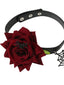 Gothic Spider Web & Rose Choker Collar Necklace