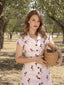 Purple 1940s Petunia Lapel Dress