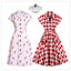 Purple 1940s Petunia Lapel Dress
