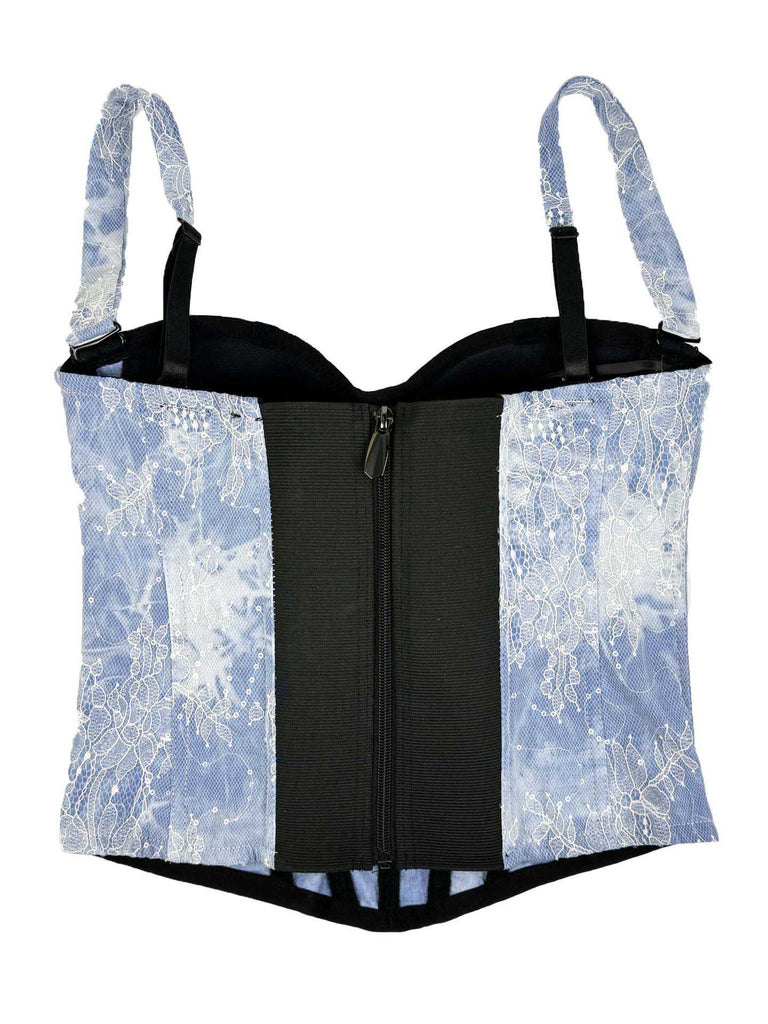 1950s Slip Denim Lace Corset Top