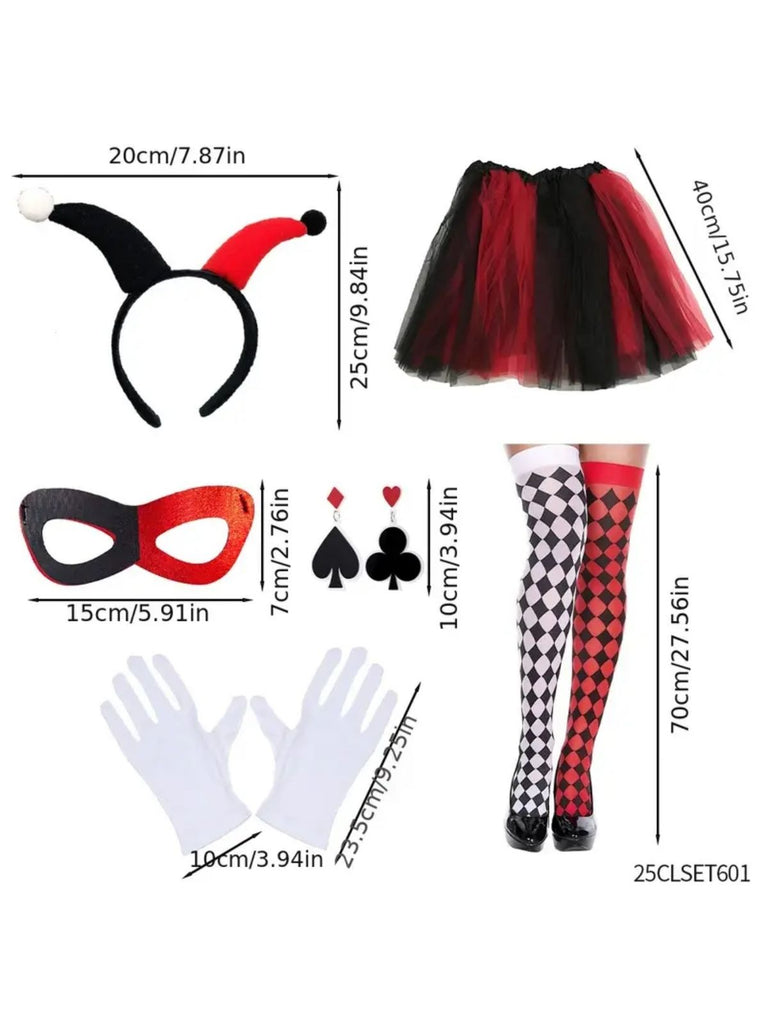 Halloween Clown Costume Accessory Set