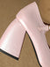 Vintage Bow Strap Point Toe Chunky Heels