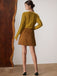 Brown 1980s Button Pocket High Waist A-Line Skirt