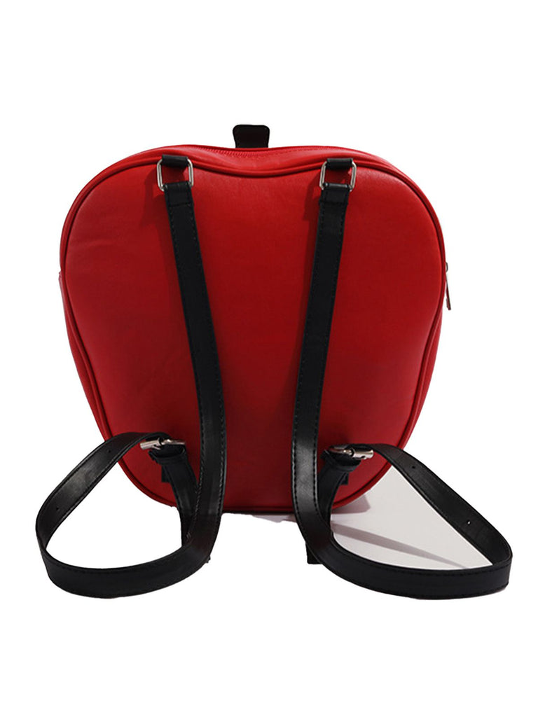 Gothic Apple Corset Bow Leather Crossbody Bag