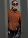 Camel Color 1940s Lapel Cape Coat