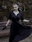 1950s Solid Sweetheart Fold Swing Dress
