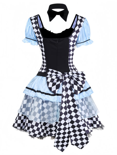 princess polly baby blue dress Women's Anime Cosplay French Apron Maid Fancy Dress Costume main image 0