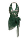 Green Jaguar Vintage Halter One-piece Swimsuit