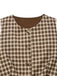 Brown 1930s Gingham Plaids Vest