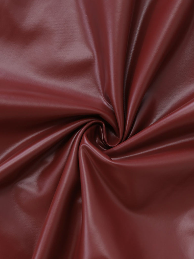 1940s PU Leather Belted Strapless Jumpsuit