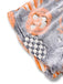 2PCS Grey 1970s Glowing Halloween Pumpkin Flannel Pajama Set