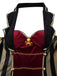 Wine Red 1970s Halloween Velvet Pirate Captain Dress