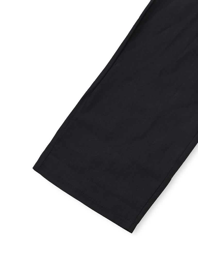 Black 1970s Halloween Gothic Skeleton Print Suspender Jumpsuit