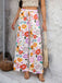 1960s Vintage Colorful Print Wide-Leg Pants