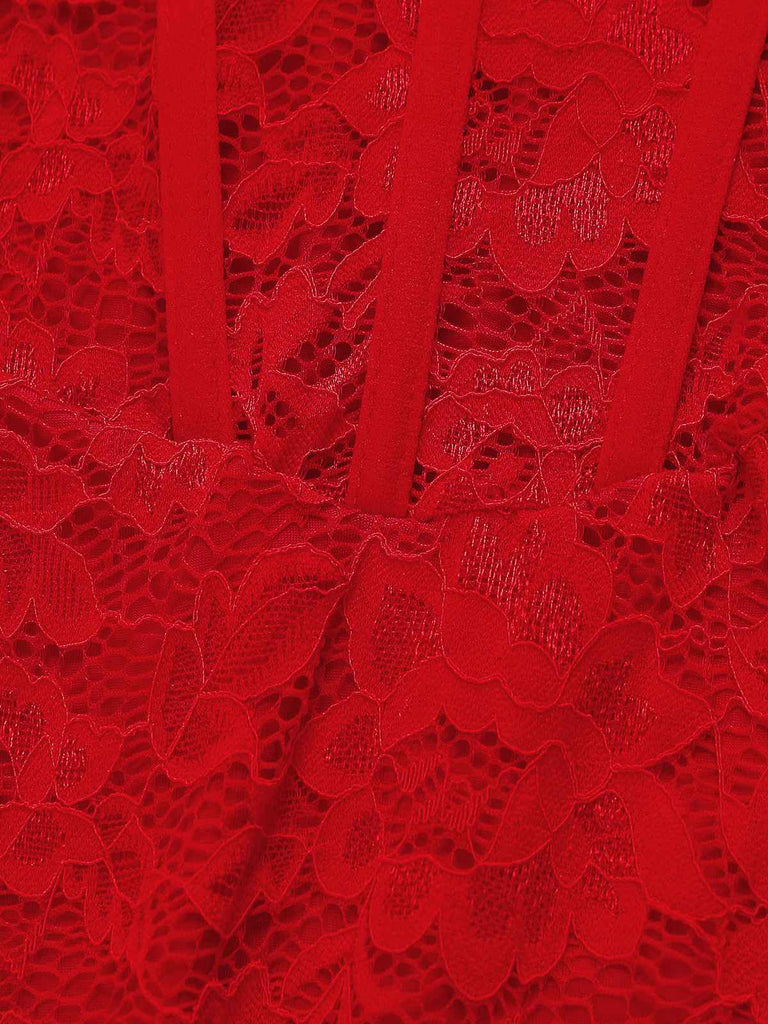 1960s Lace Suspender Corset Bodycon Dress