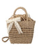 Vintage Boho Bow Straw Handbag