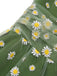 Green 1950s Daisy Mesh Swing Dress