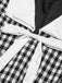 1960s Acetate Gingham Plaid Shift Dress