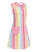1960s Rainbow Stripe Heart Pocket Dress