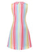 1960s Rainbow Stripe Heart Pocket Dress