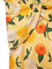 Yellow 1950s Hydrangea Floral Ruched Dress