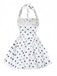 White 1960s Polka Dots Halter Tutu Dress