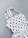 White 1960s Polka Dots Halter Tutu Dress