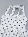 White 1960s Polka Dots Halter Tutu Dress