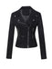 1980s Solid Lapel Suede Leather Jacket