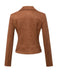 1980s Solid Lapel Suede Leather Jacket