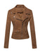 1980s Solid Lapel Suede Leather Jacket