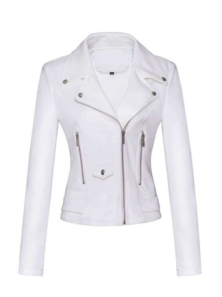 1980s Solid Lapel Suede Leather Jacket
