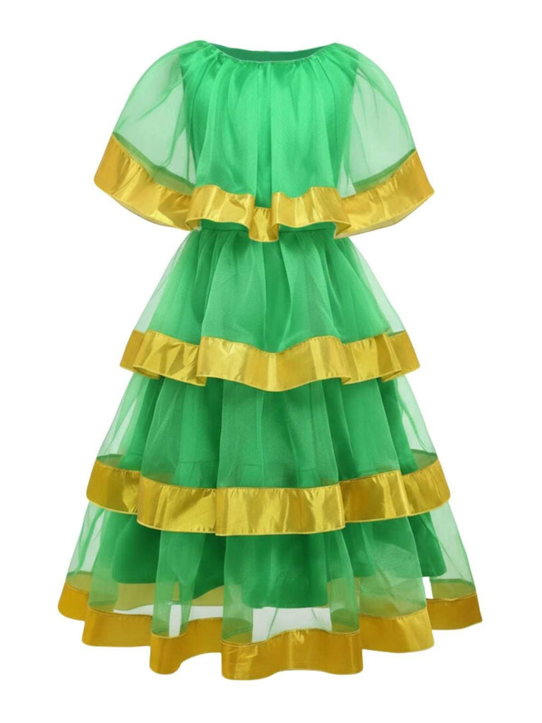 Green Christmas Tree Costume With Bell