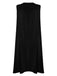 Black 1950s Solid Color Bat Cloak