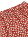 Red 1940s High Waist Floral Wide-Leg Pants