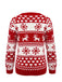 Red 1940s Christmas Knitted Sweater