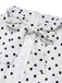 Blue & White 1930s Polka Dots Tie Neck Jumpsuit