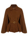 Camel Color 1940s Lapel Cape Coat