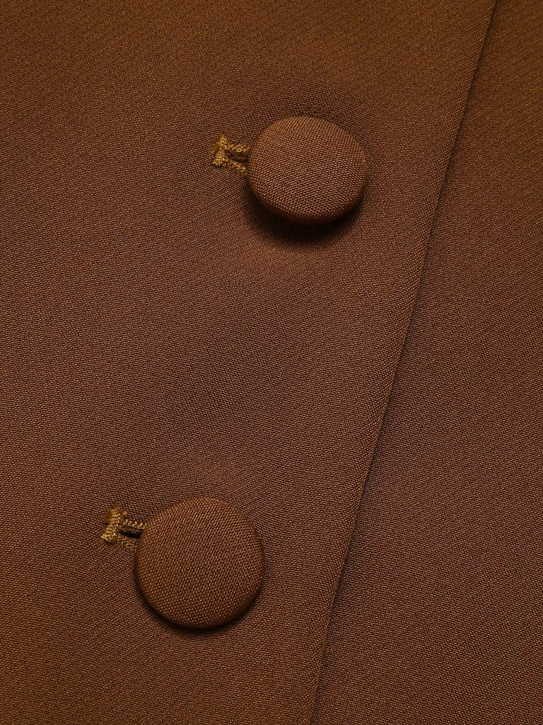 Camel Color 1940s Lapel Cape Coat
