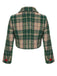 Green 1950s Lapel Scottish Plaid Jacket