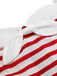 1960s Halter Stripes Bow Belted Dress
